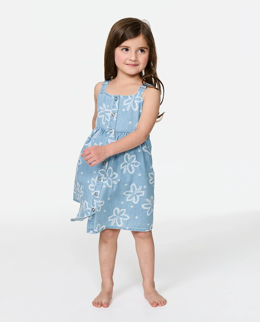 Tropical Chambray Dres - Kids