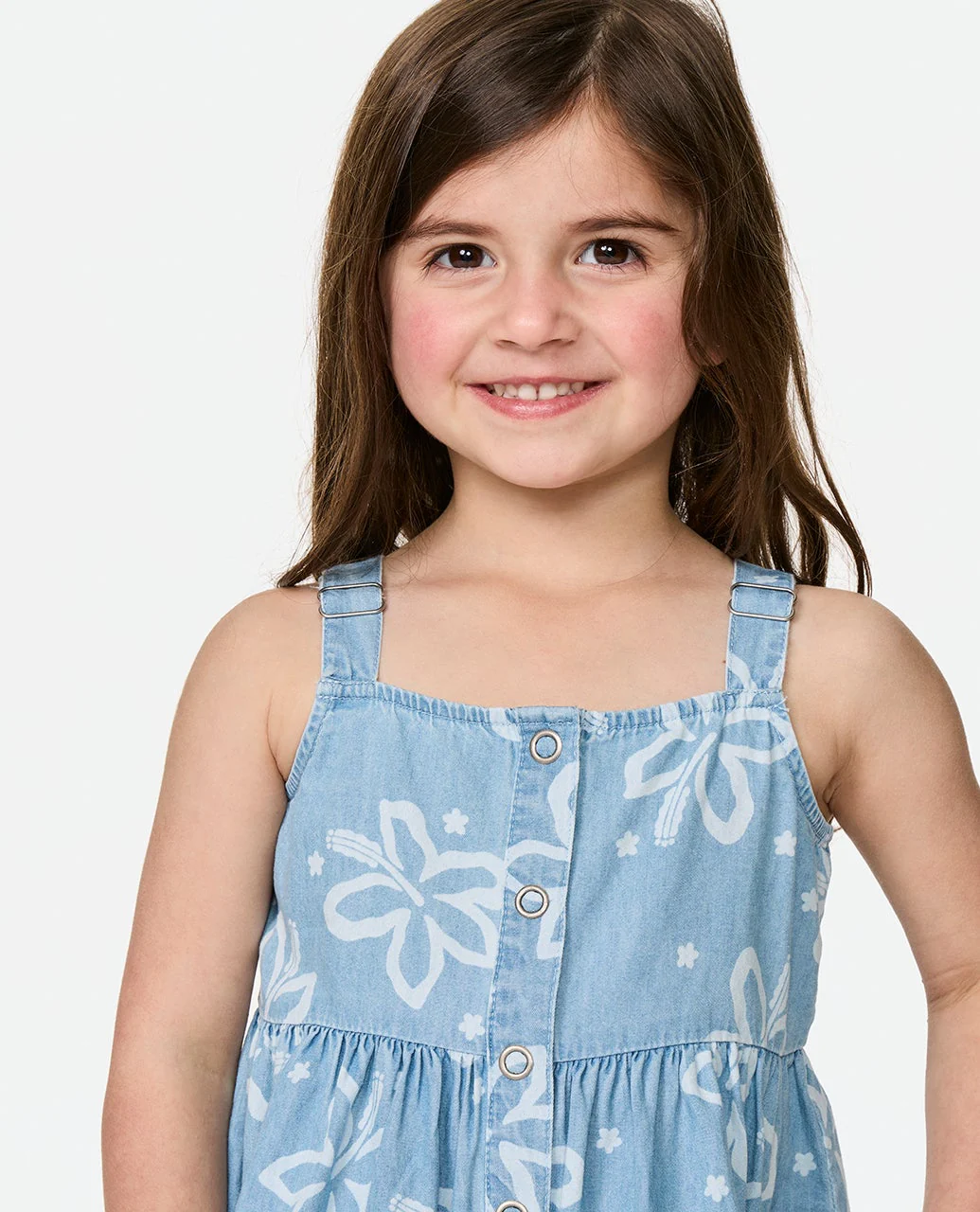 Tropical Chambray Dres - Kids