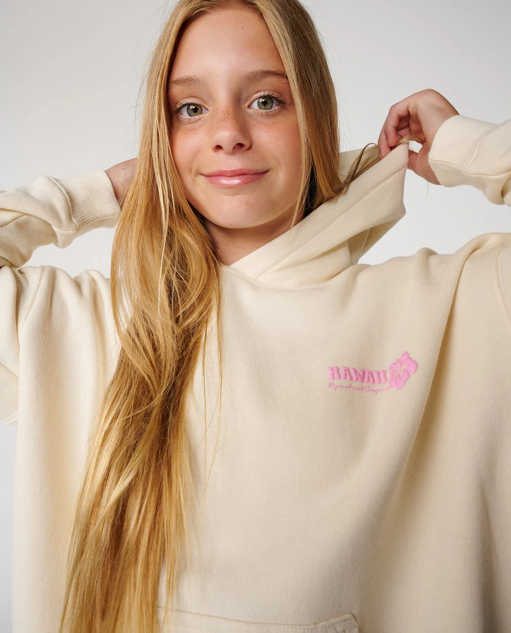 Hibiscus Heat Hawaii Hood - Kids