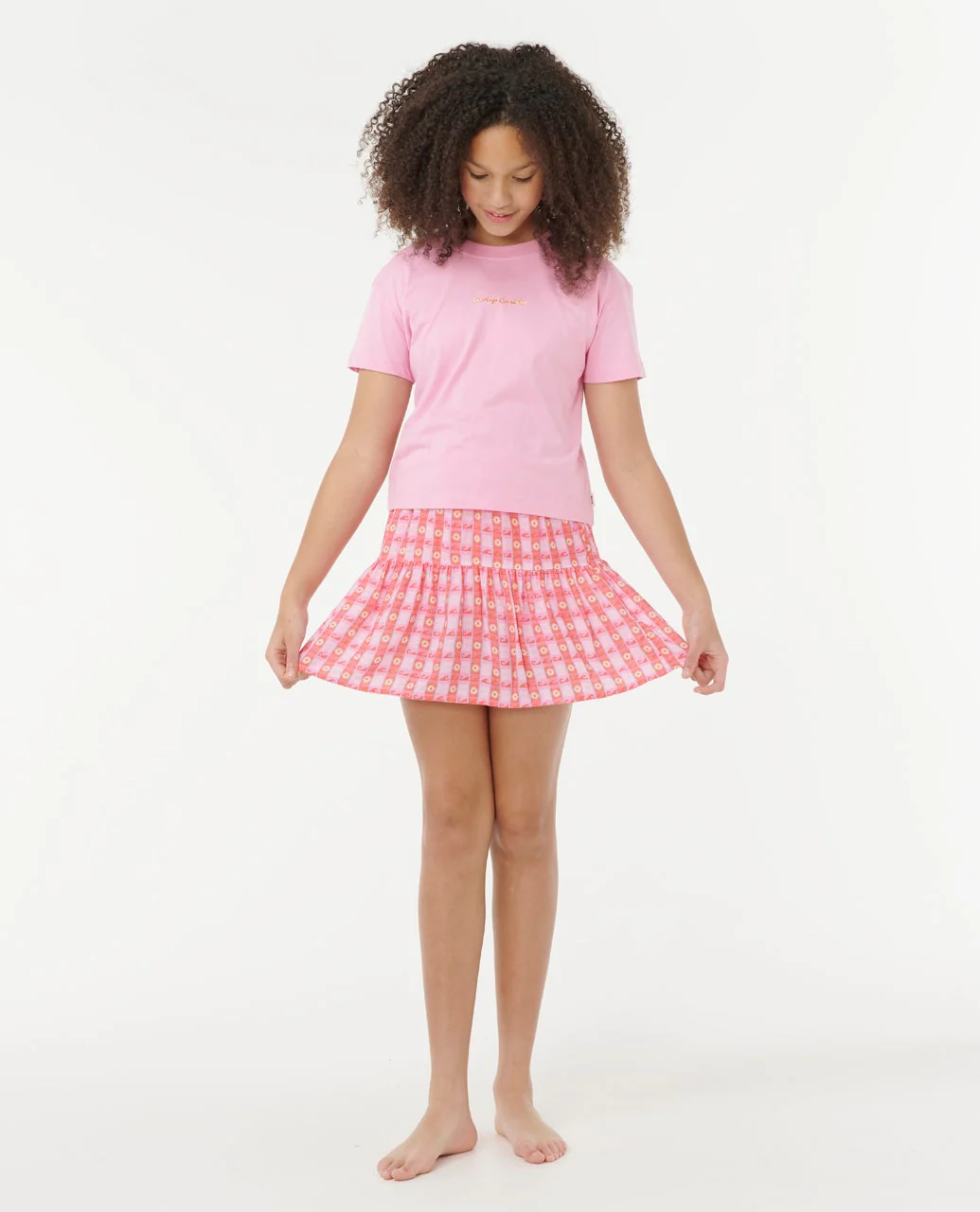 Sunset Check Skort - Kids