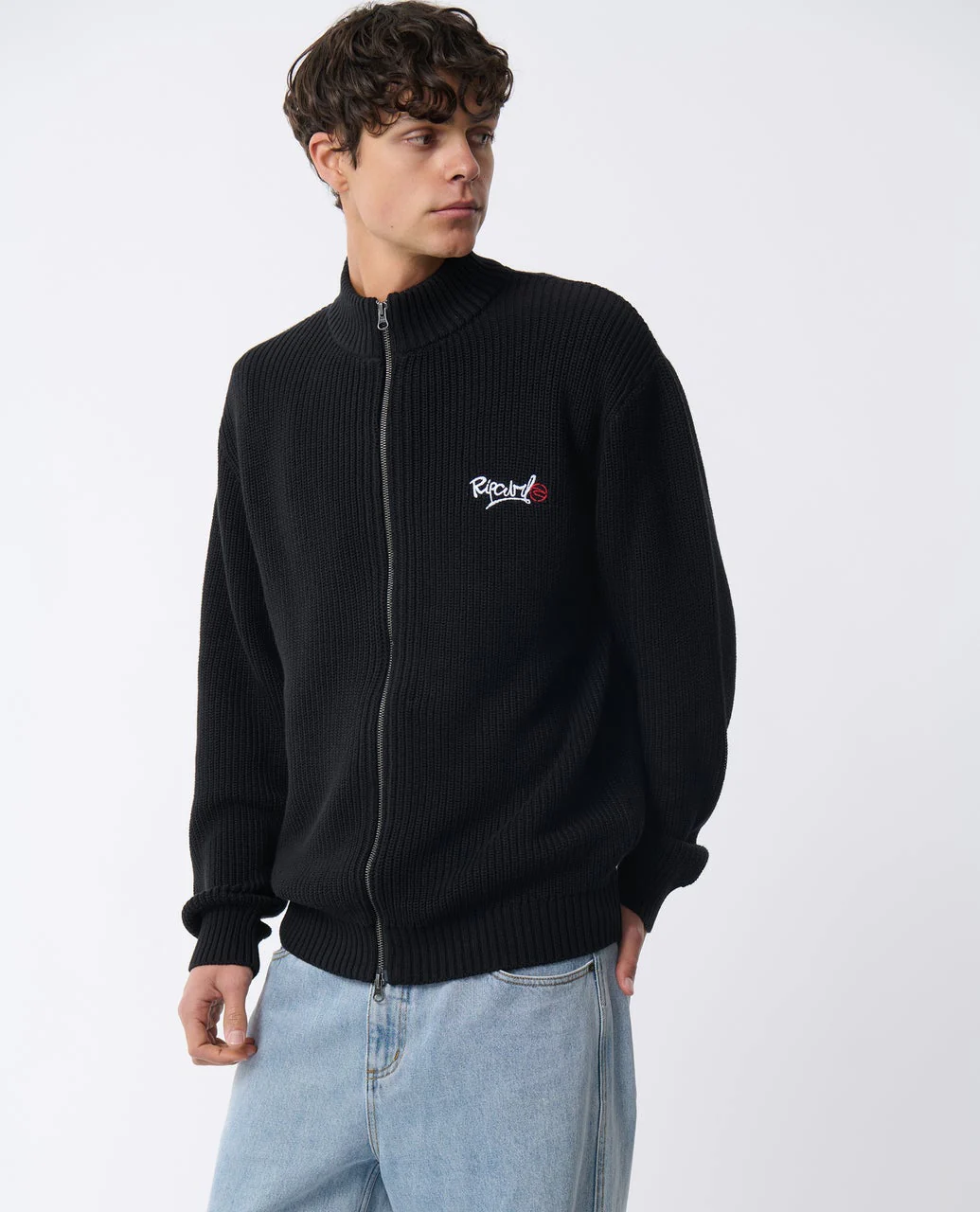 Archive Zip Through Knit Crew