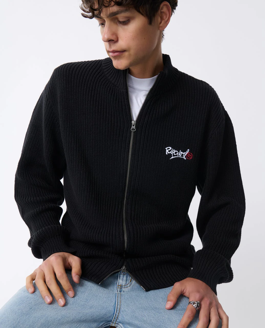 Archive Zip Through Knit Crew