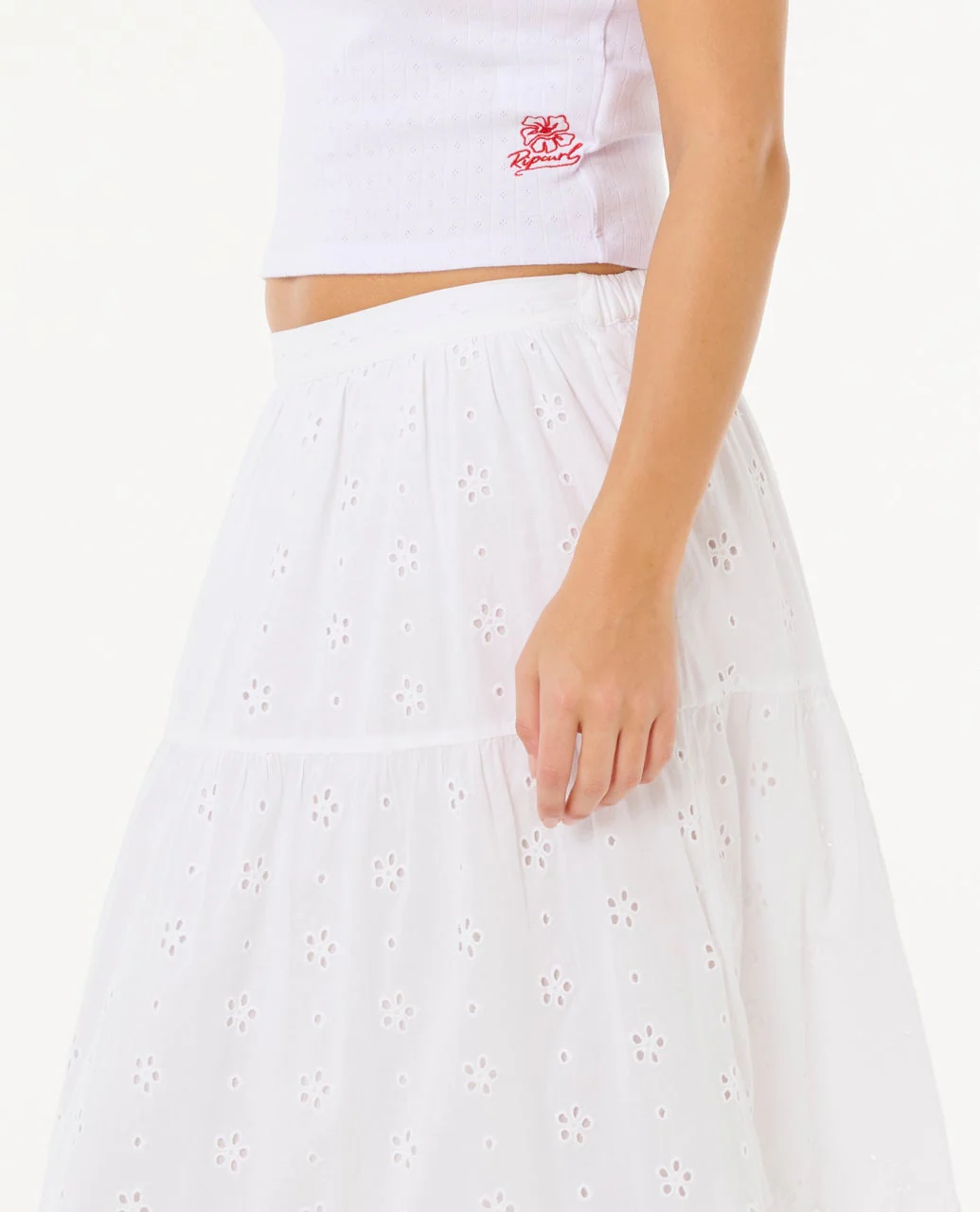 Oasis Broderie Maxi Skirt