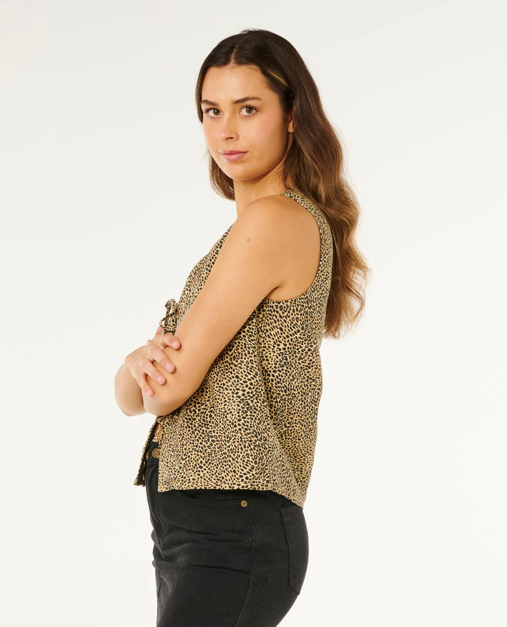 Animal Instincts Tie Front Top
