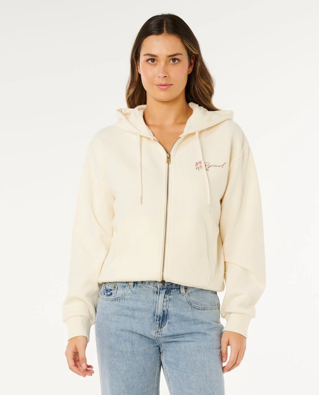 Poolside Zip Through Relaxed Hood