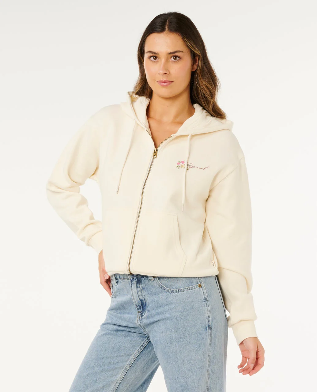 Poolside Zip Through Relaxed Hood