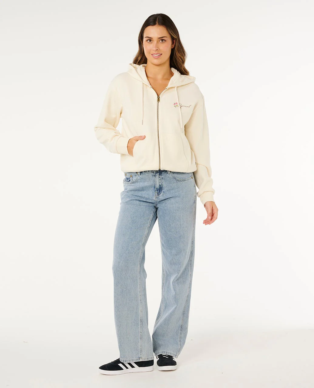 Poolside Zip Through Relaxed Hood