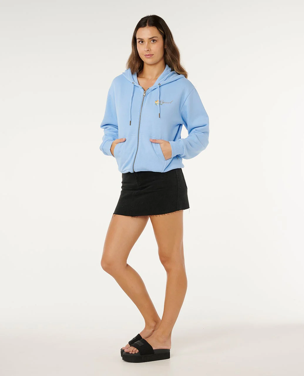 Poolside Zip Through Relaxed Hood