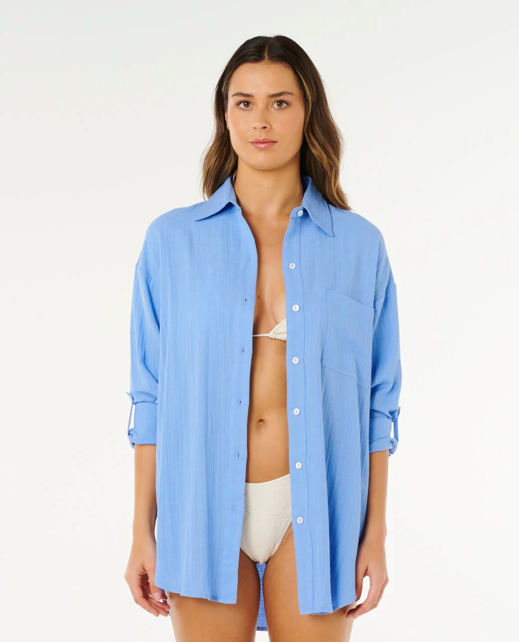 Premium Linen Long Sleeve Button Through Shirt