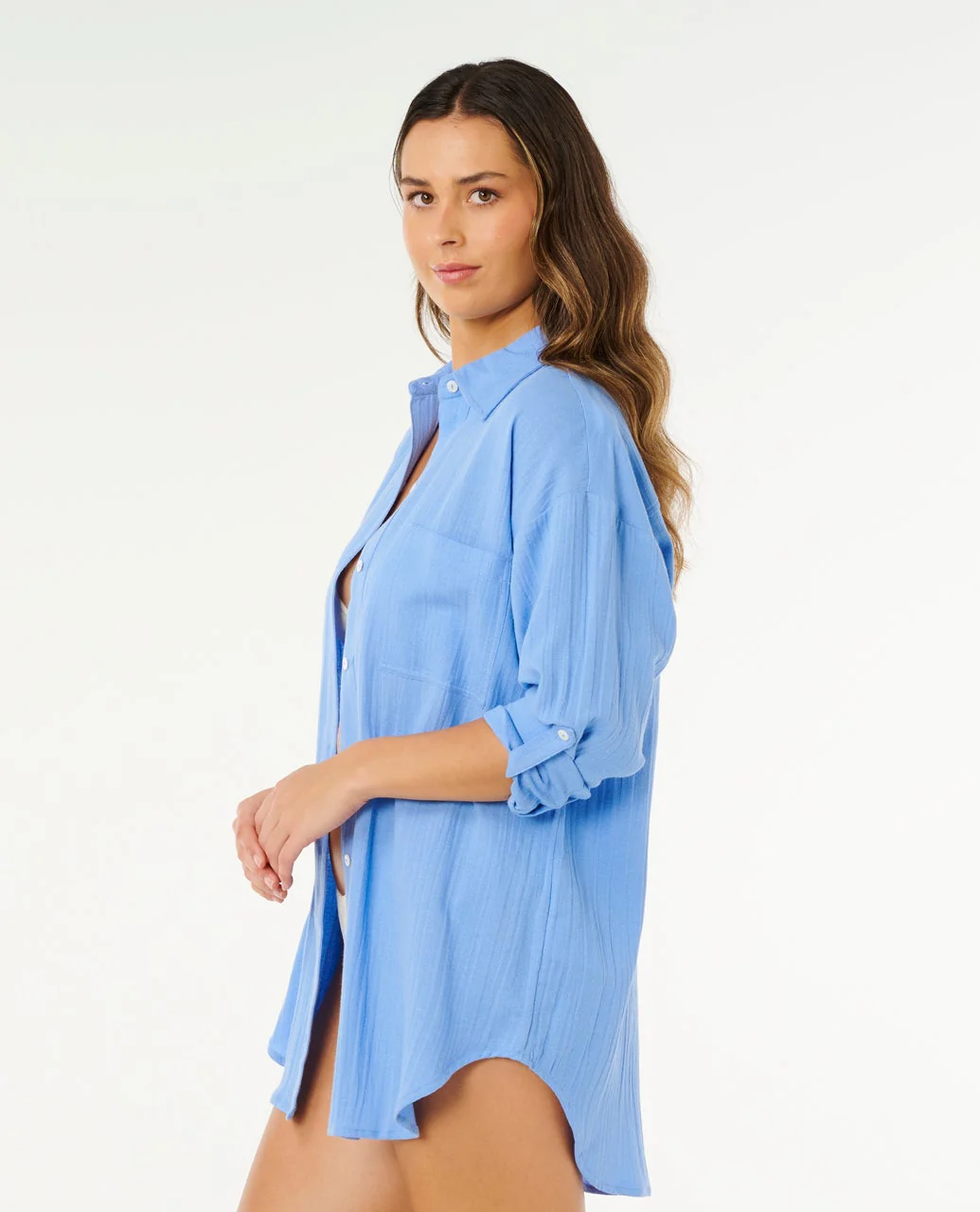 Premium Linen Long Sleeve Button Through Shirt