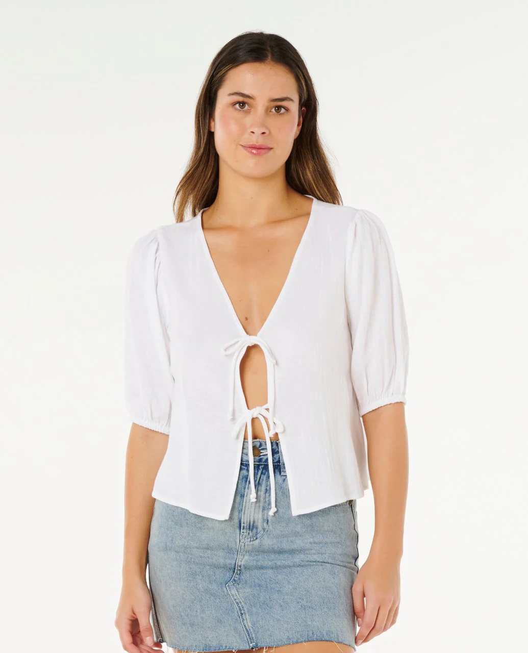 Vibe Surf Tie Front Top