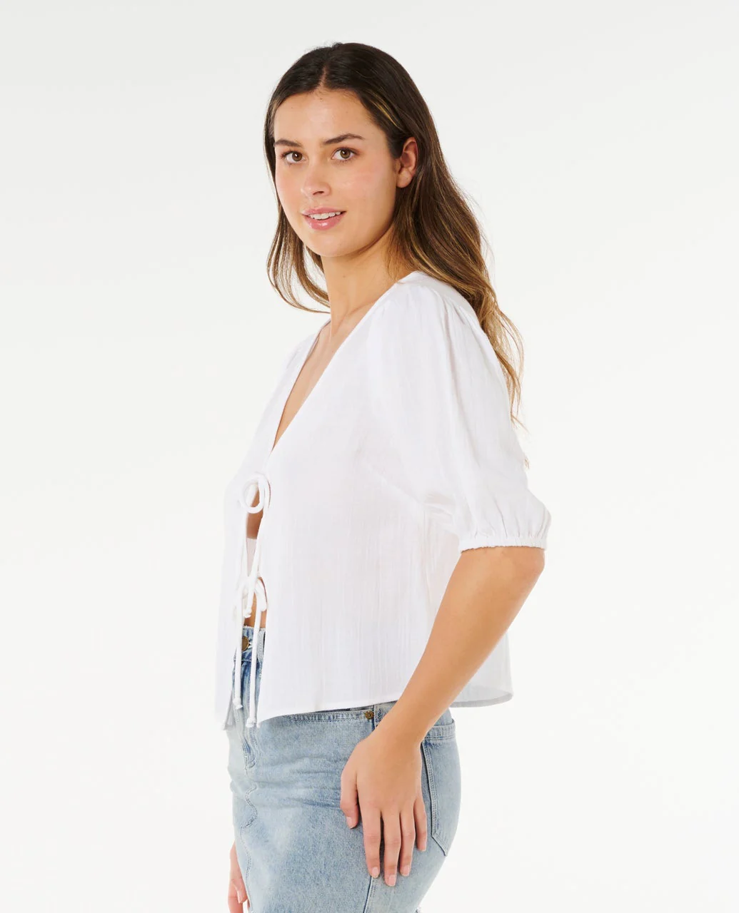 Vibe Surf Tie Front Top