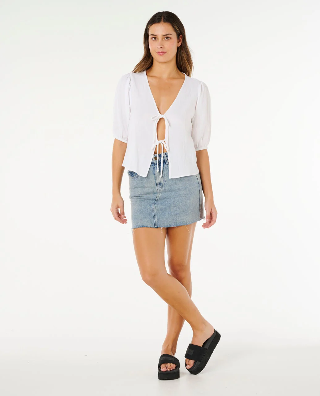 Vibe Surf Tie Front Top