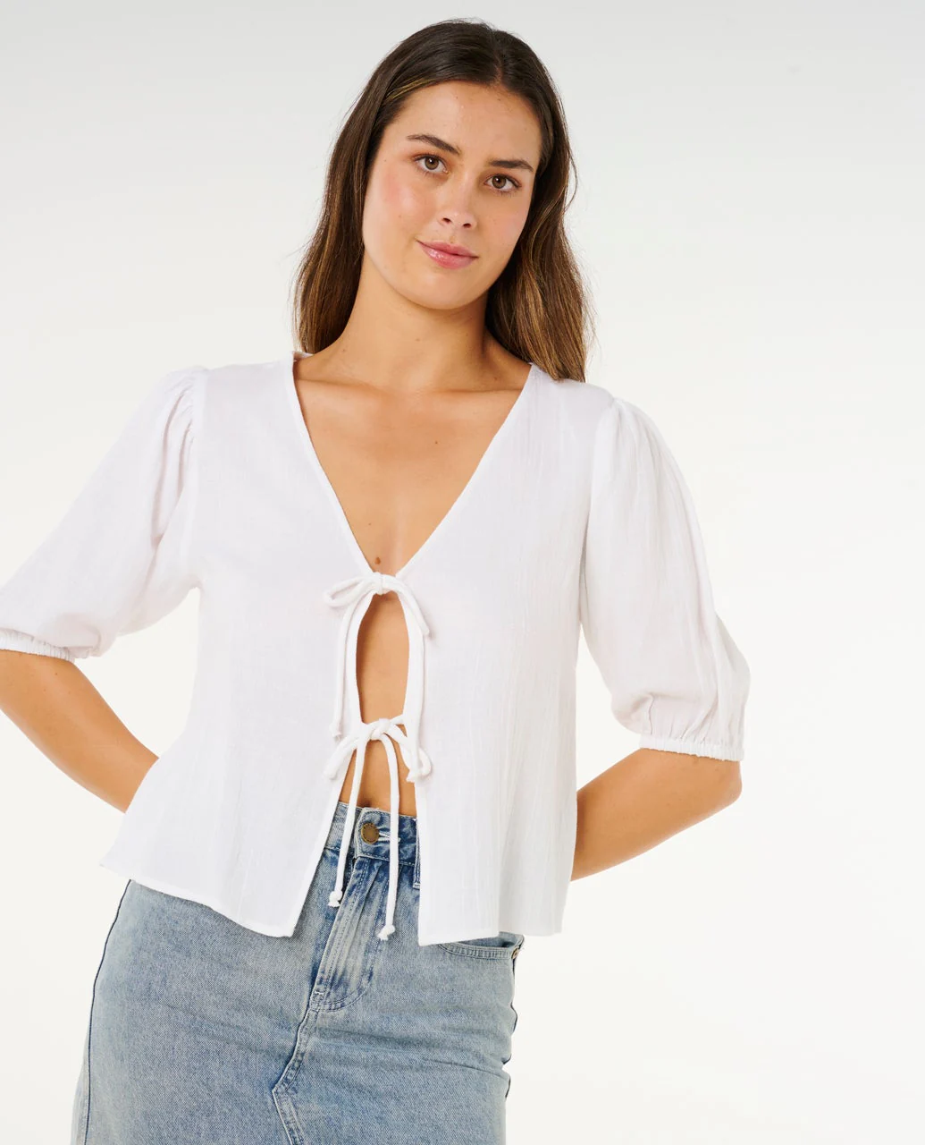 Vibe Surf Tie Front Top