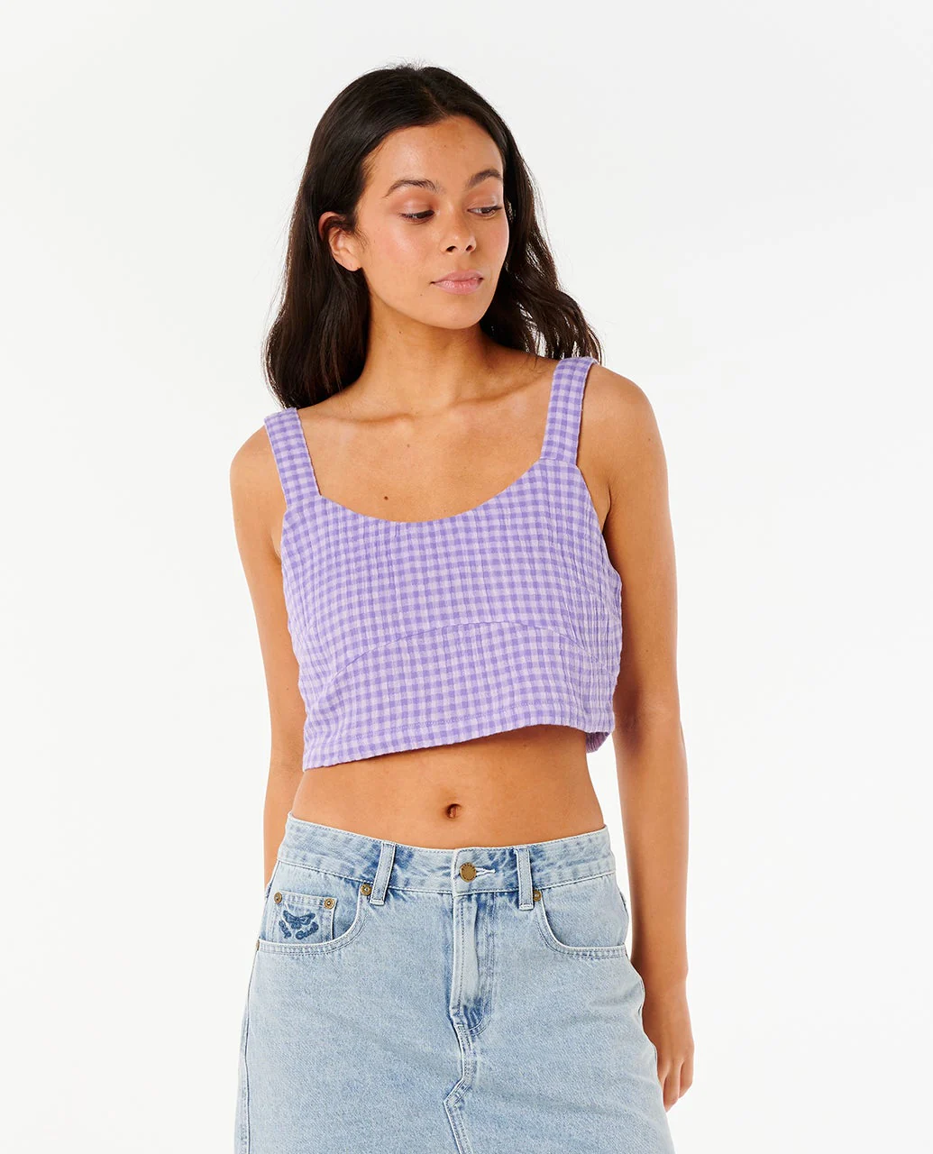 Premium Surf Check Crop