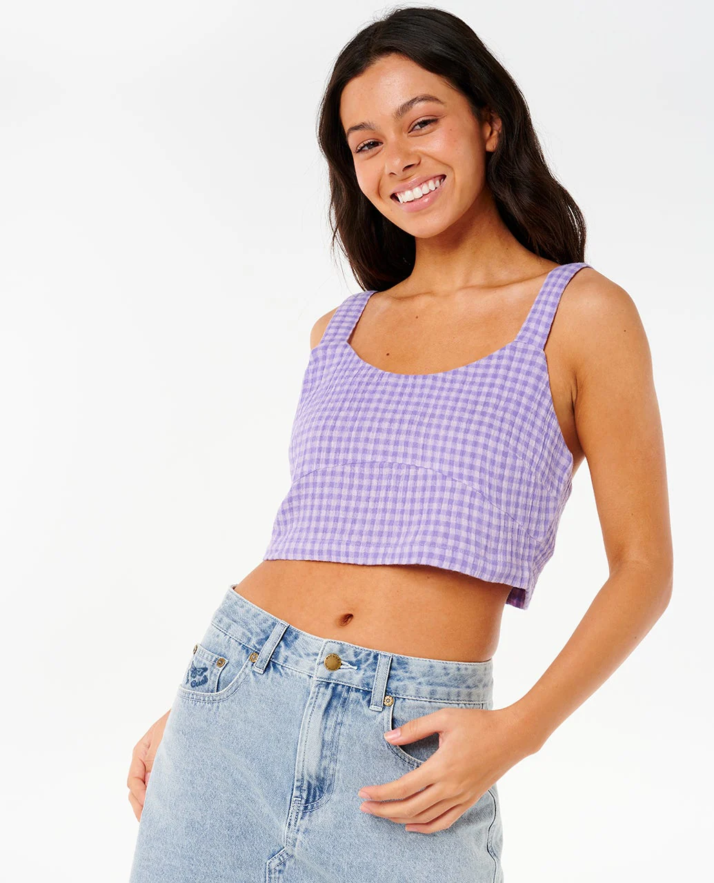 Premium Surf Check Crop