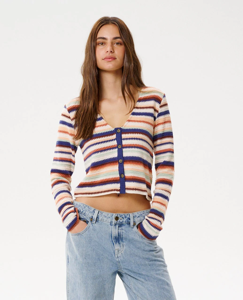 Bobbi Stripe Button Through