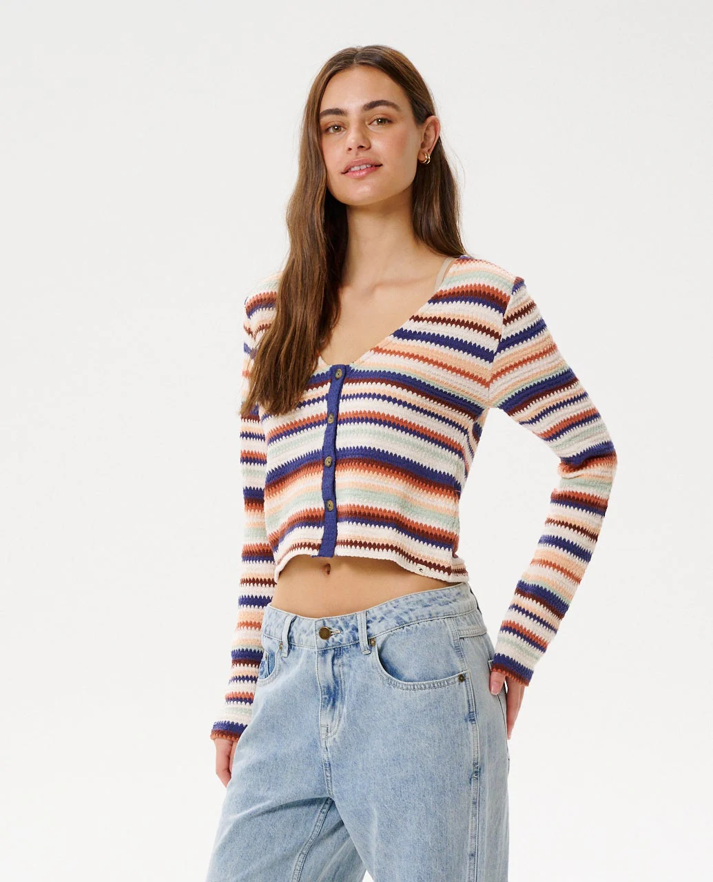 Bobbi Stripe Button Through