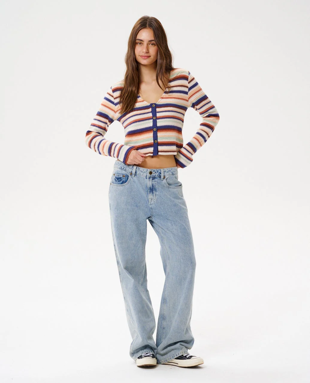 Bobbi Stripe Button Through