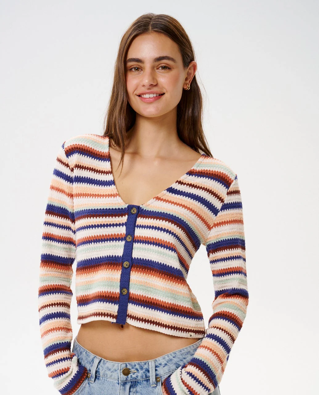 Bobbi Stripe Button Through