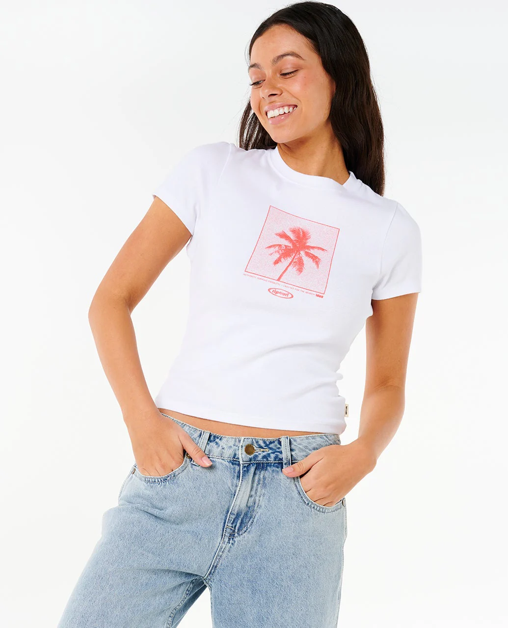 Neon Palm Fitted Tee