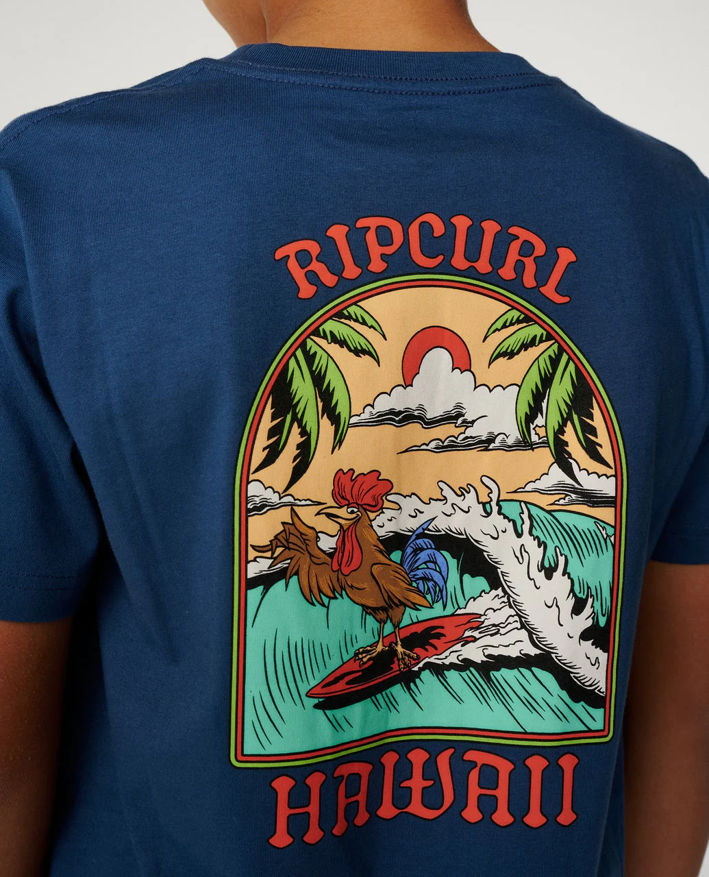 Surfing Rooster Tee - Kids