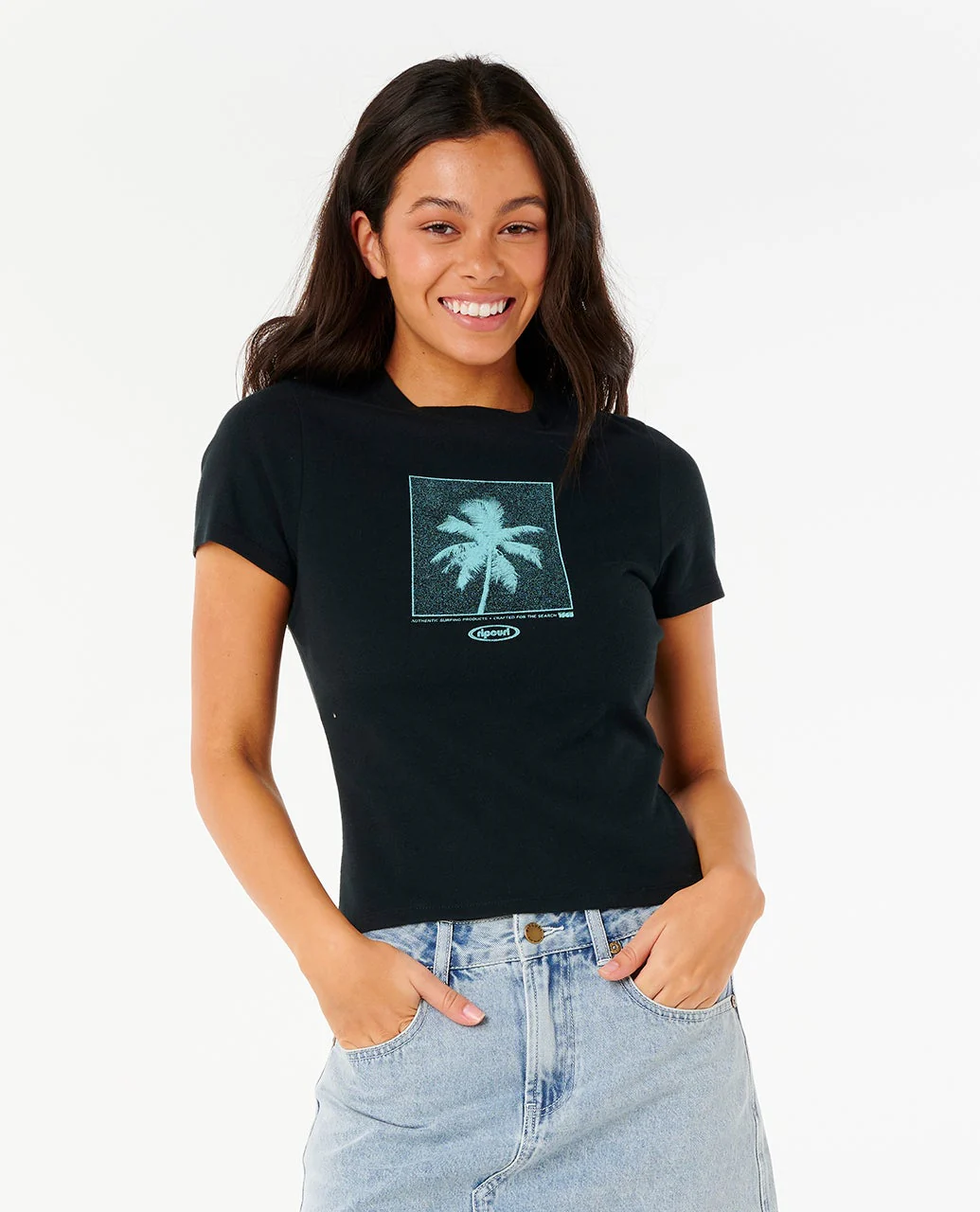 Neon Palm Fitted Tee