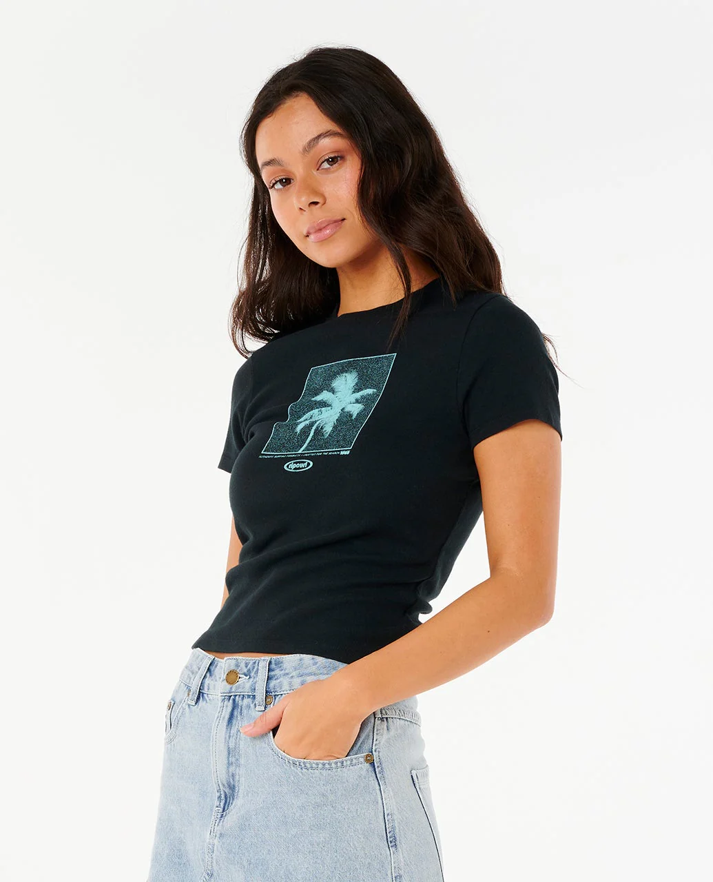 Neon Palm Fitted Tee