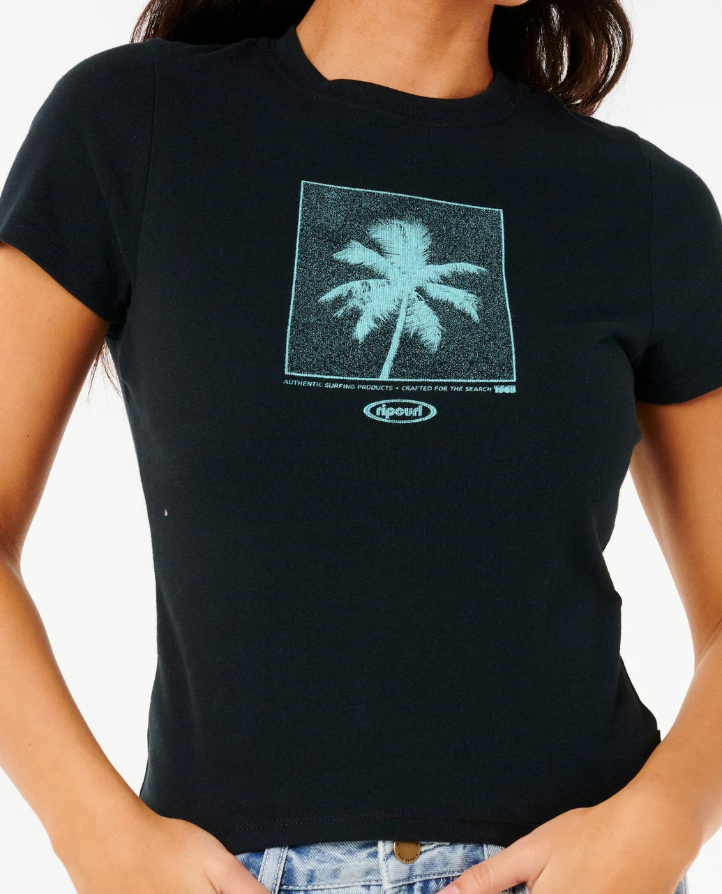 Neon Palm Fitted Tee