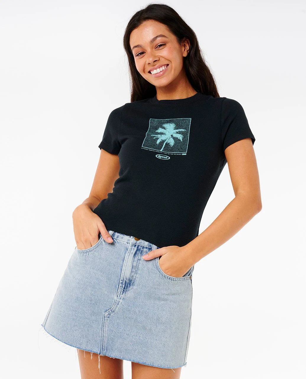 Neon Palm Fitted Tee
