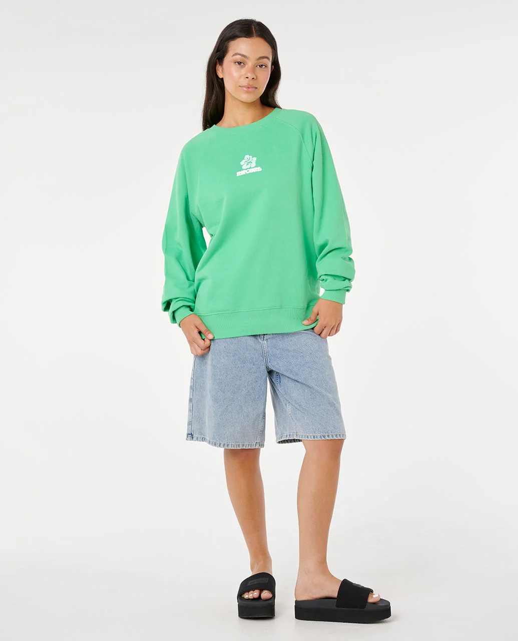 Luxe Surf Raglan Relaxed Crew
