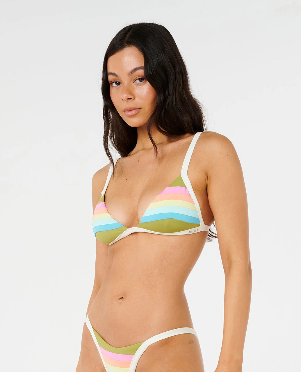 Surf Stripe Fixed Triangle Bikini Top