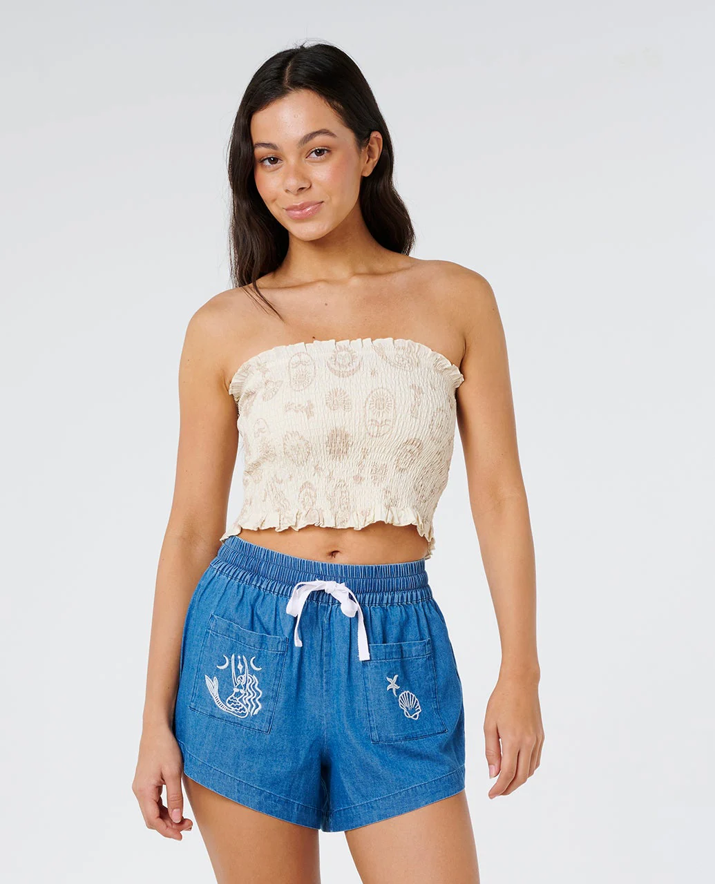 Catalina Island Shirred Top