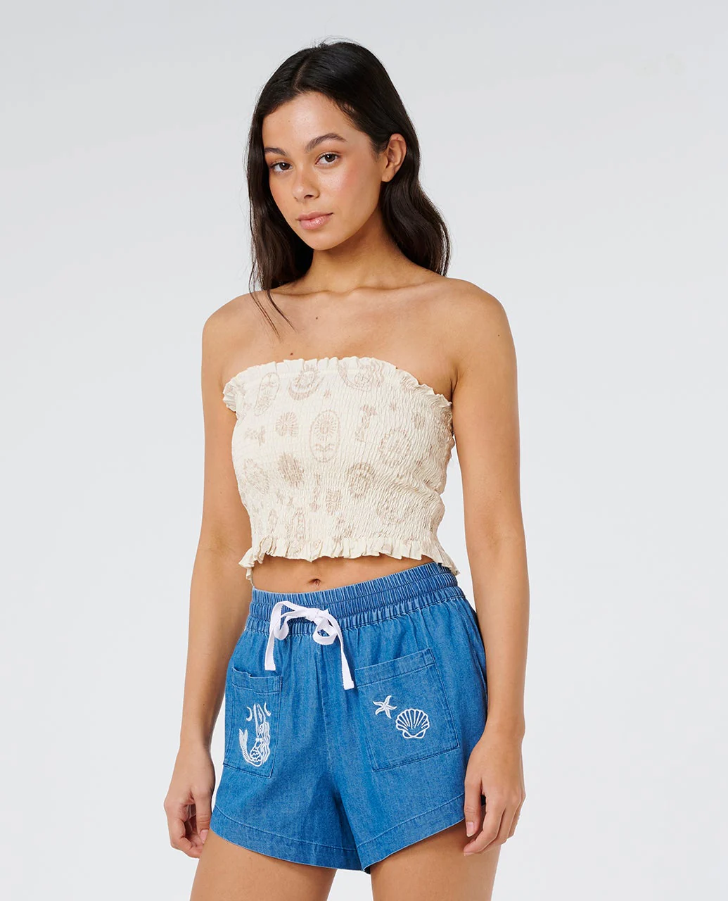 Catalina Island Shirred Top