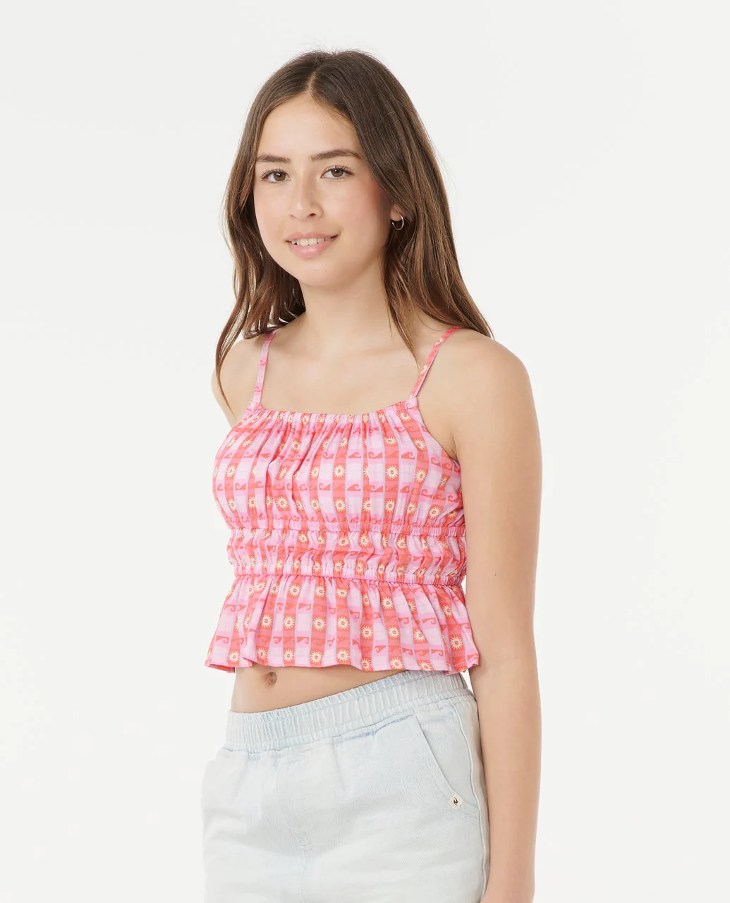 Sunset Check Cami - Kids
