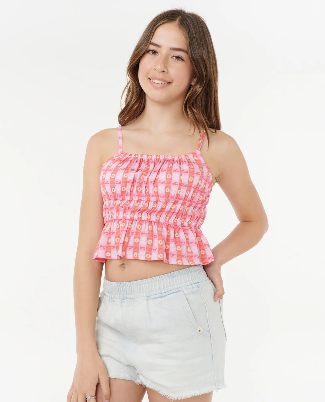 Sunset Check Cami - Kids