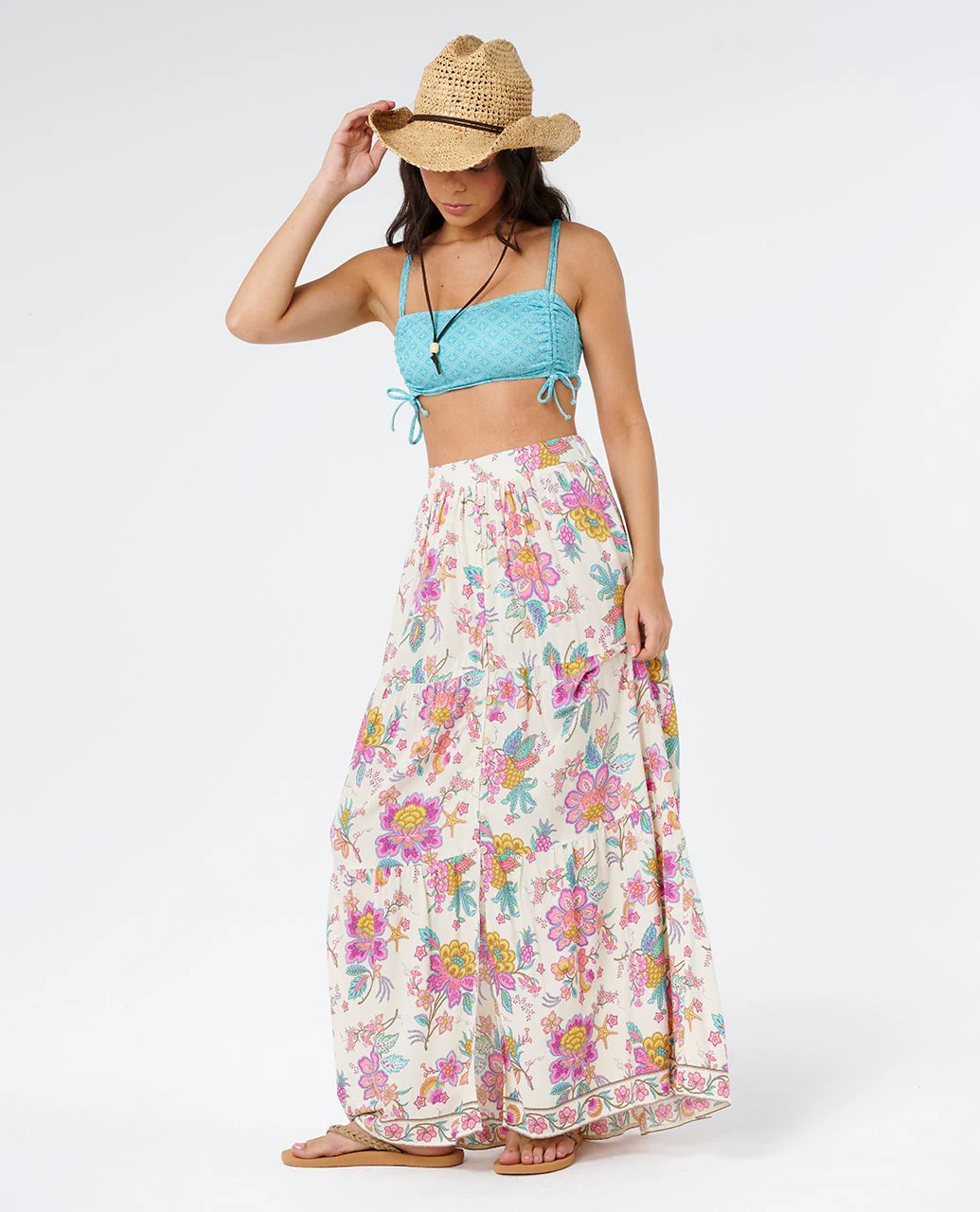 Half Moon Bay Button Thru Maxi Skirt