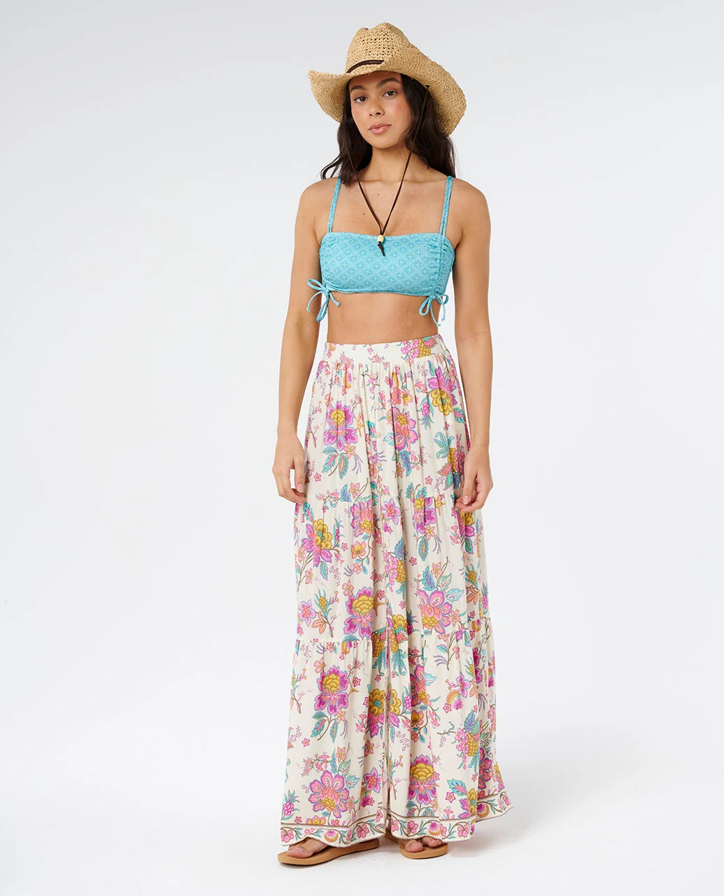 Half Moon Bay Button Thru Maxi Skirt