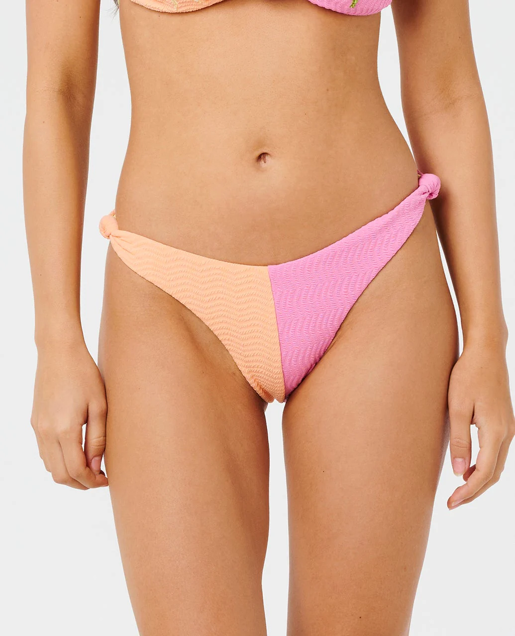 Topanga Texture Hi Leg Skimpy Coverage Bikini Bottom