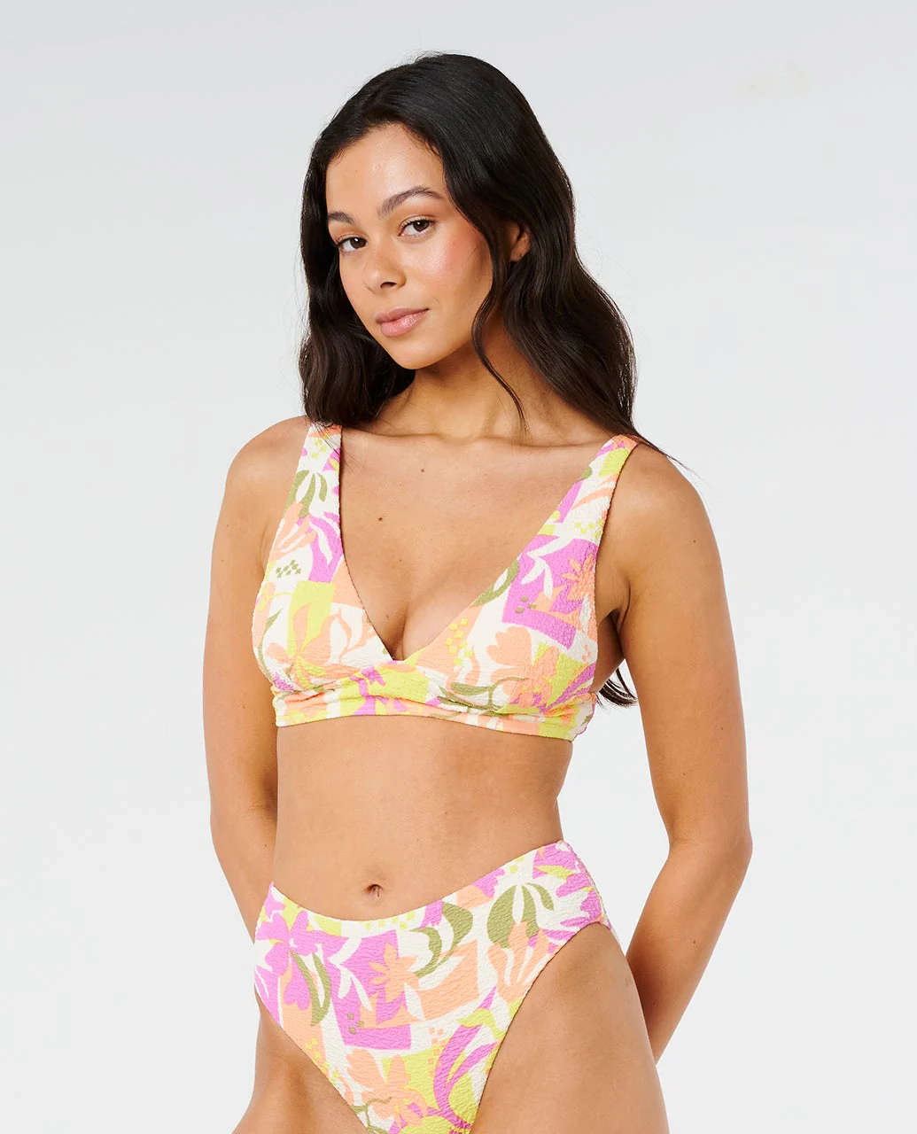 Topanga Geo Deep V Bikiki Top