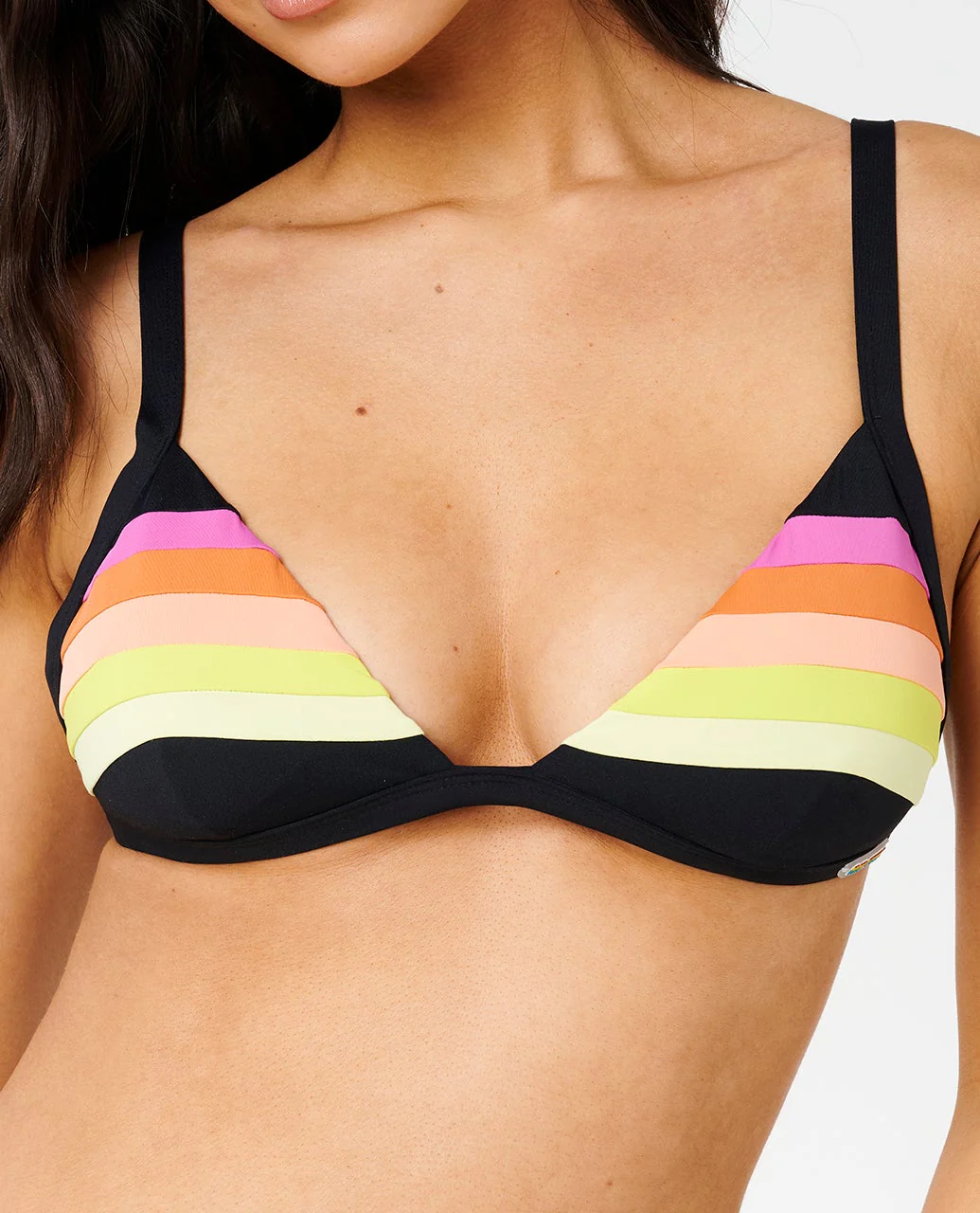 Surf Stripe Fixed Triangle Bikini Top