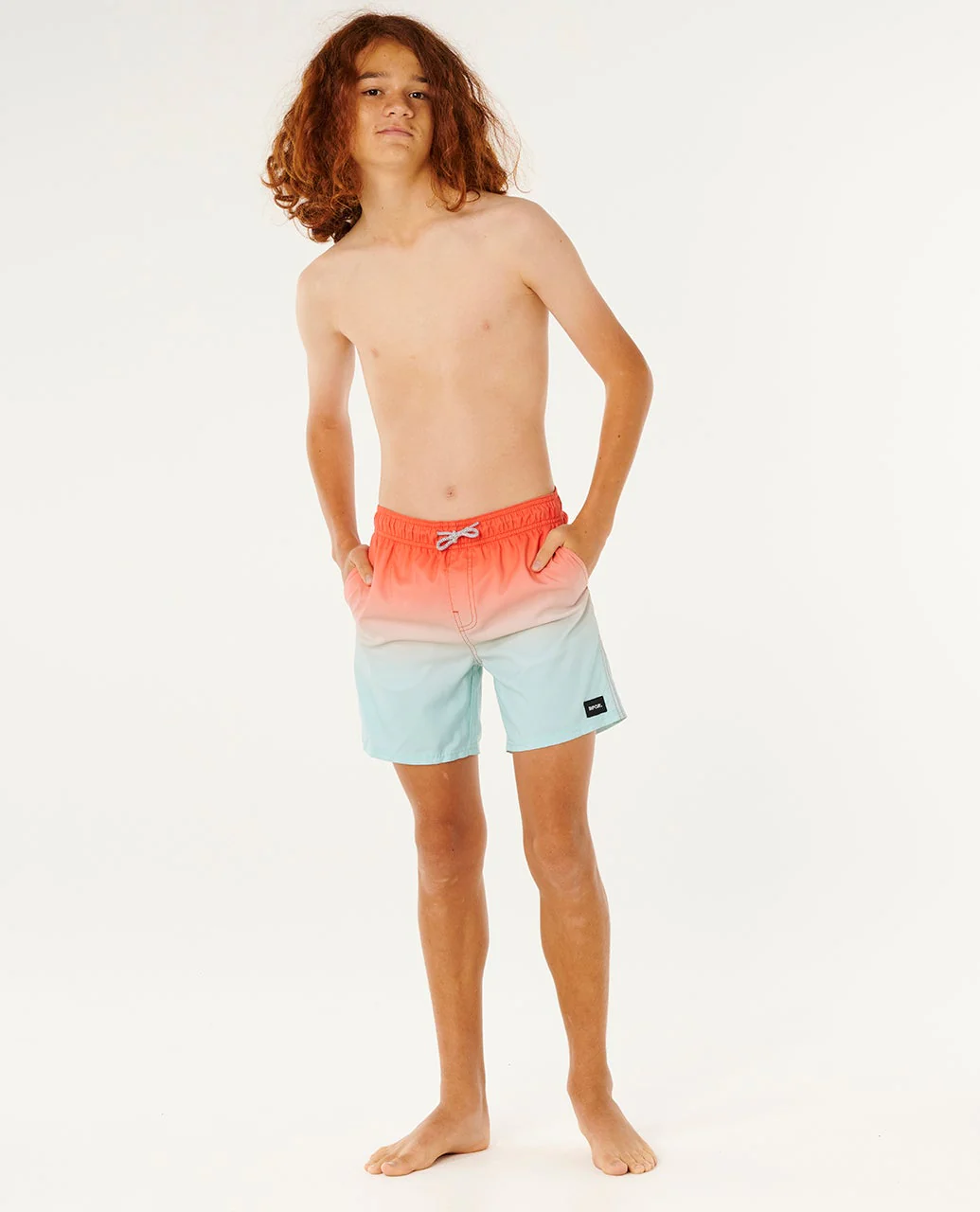 Offset Fade Volley Boardshort - Kids
