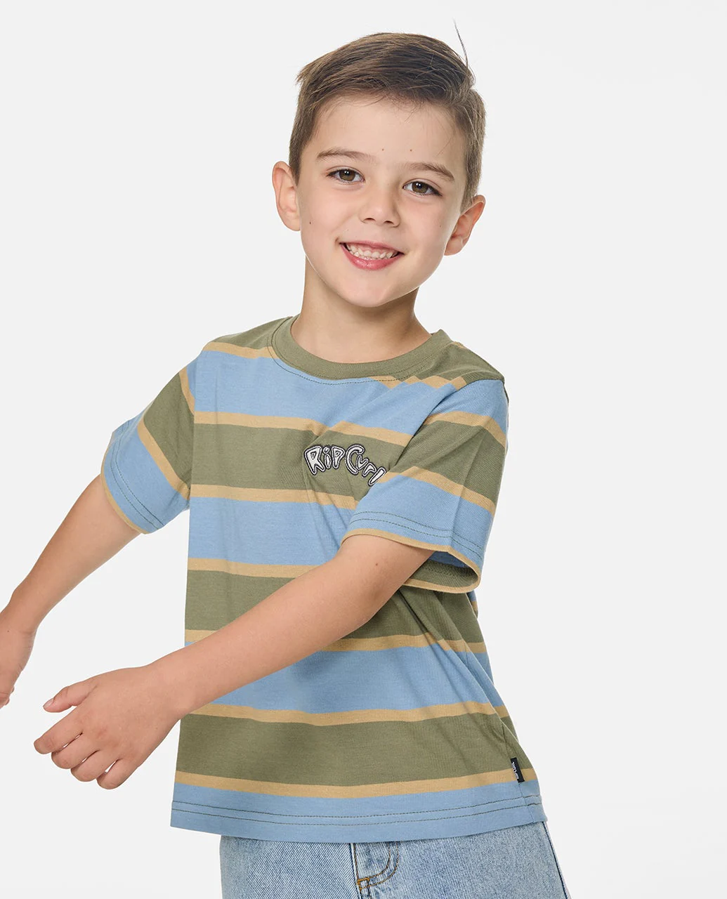 Ride The Wave Stripe Tee - Kids