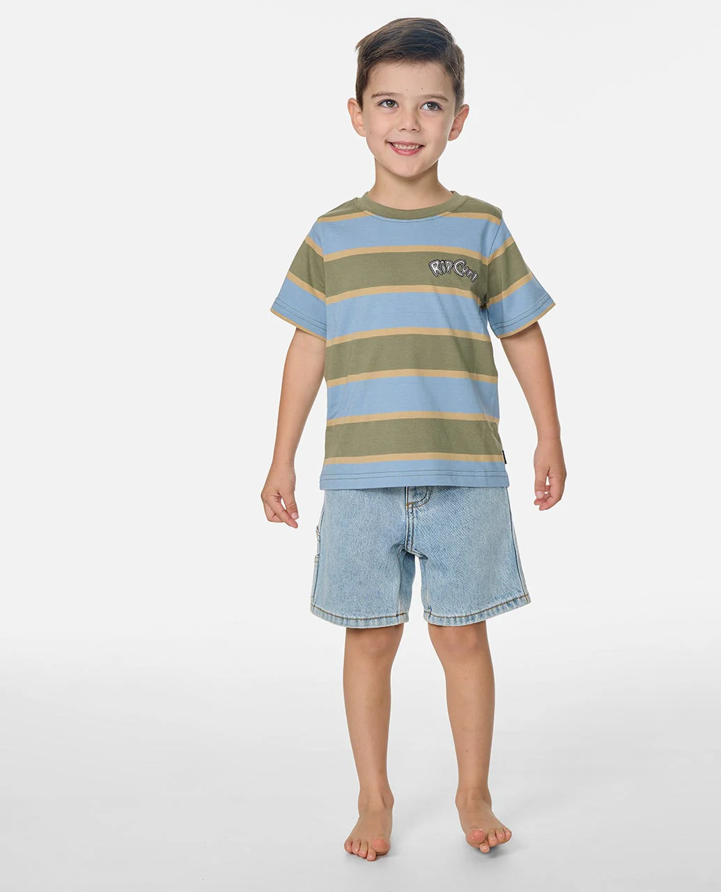 Ride The Wave Stripe Tee - Kids